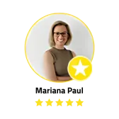 Mariana Paul, cliente da Aldeia Coworking, avaliação 5 estrelas