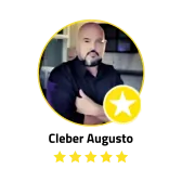Cleber Augusto, cliente da Aldeia Coworking, avaliação 5 estrelas
