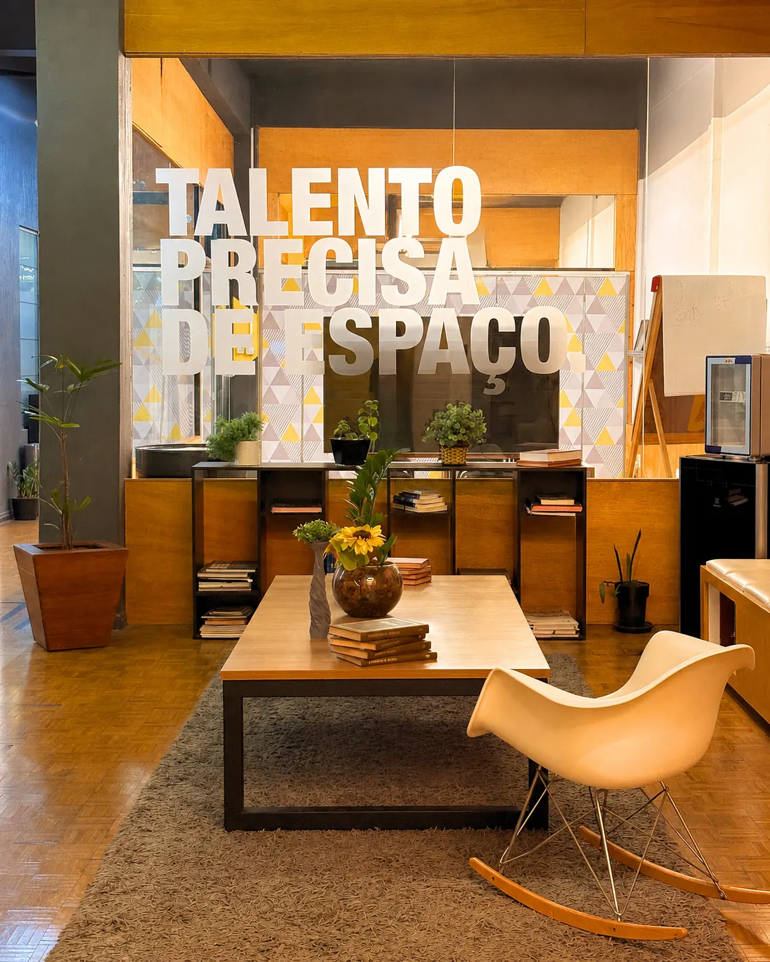 Recepção e suporte para salas de reunião na Aldeia